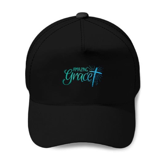 Amazing Grace Lettering Baseball Caps