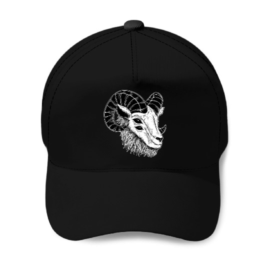 Dark Devil Goat Horn Head Baseball Caps