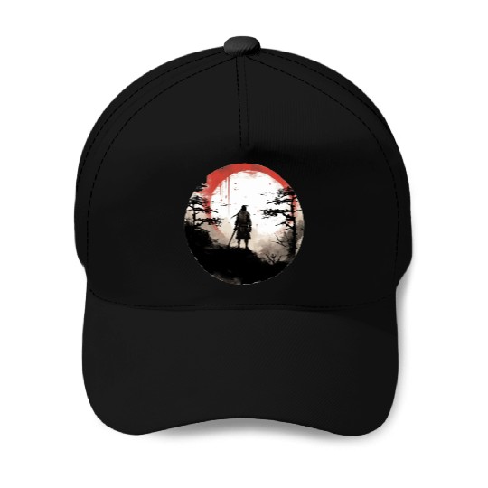 Samurai Sunset Baseball Caps