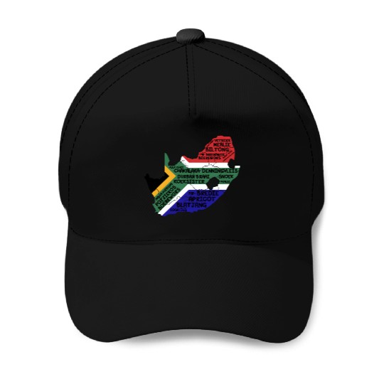 South Africa Flag Food Maps Africans Baseball Caps