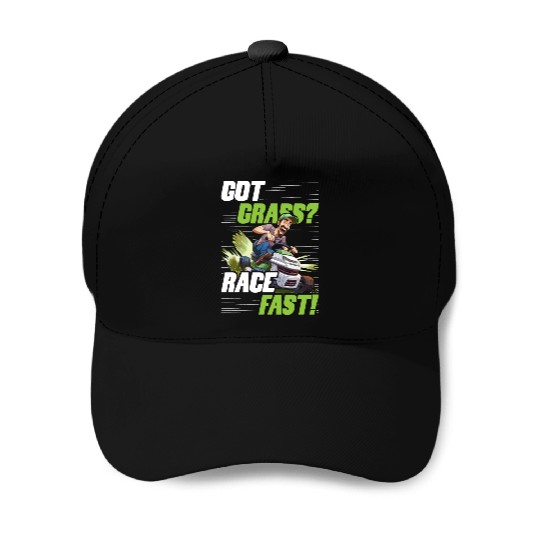 Lawn Mower Racing Got Grass Race Fast Baseball Caps