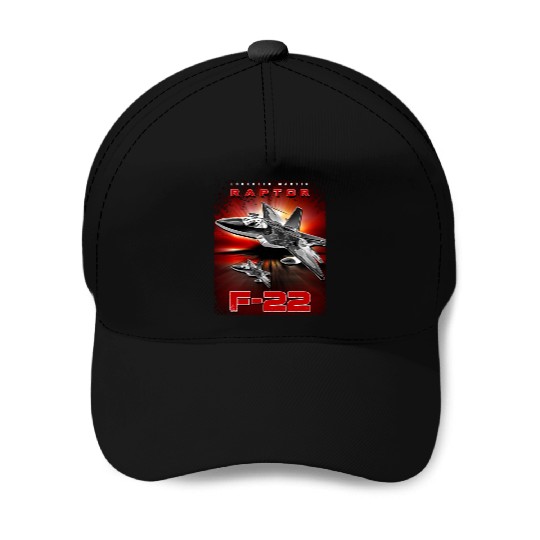 F-22 Raptor Fighterjet Us Air Force Warbird Baseball Caps