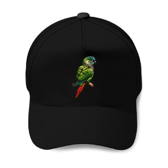 Green Cheek Conure Cute Conure Parrot Baseball Caps