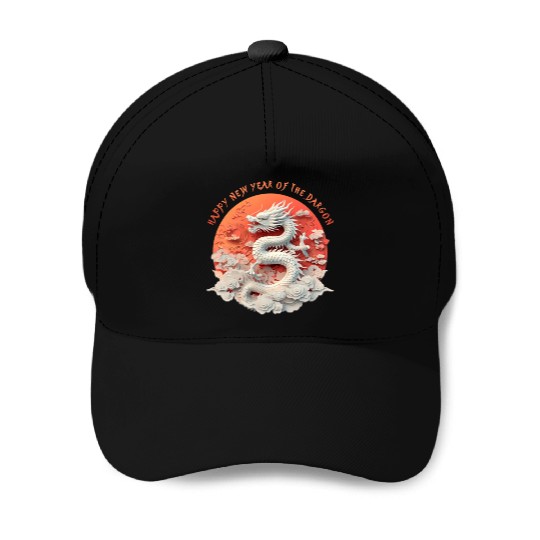 Fantasy Dragon: Happy New Year of the Dragon! Baseball Caps