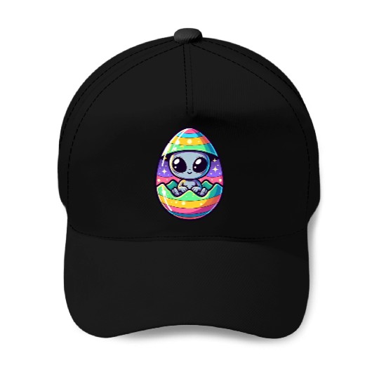 Alien Easter Egg Hatching: Colorful Surprise Baseball Caps