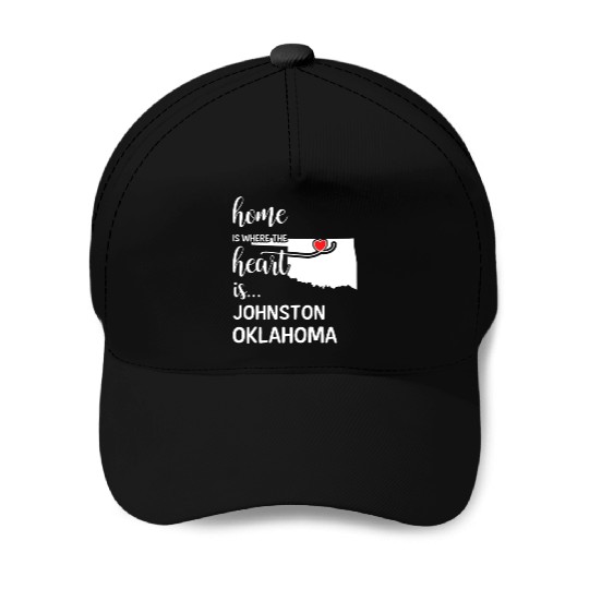 Johnston County Oklahoma Is Where My Heart Is Gift Baseball Caps