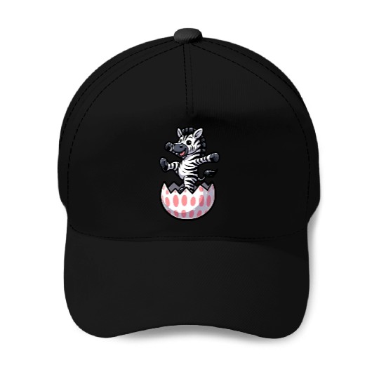 Easter Zebra Comic Easter Egg Baseball Caps