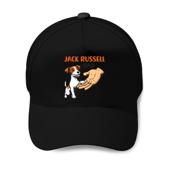 Jack Russell Terrier Dad Typography Baseball Caps