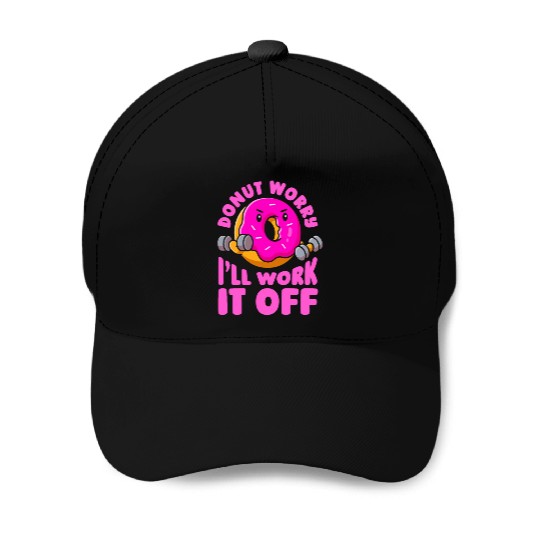 Fitness Donut Funny Donut Gym Baseball Caps