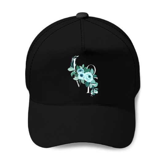 A Teal Rose Love Affair Baseball Caps