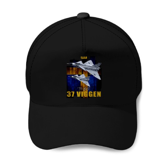 Saab 37 Viggen Swedish Multi Combat Aircraft Baseball Caps