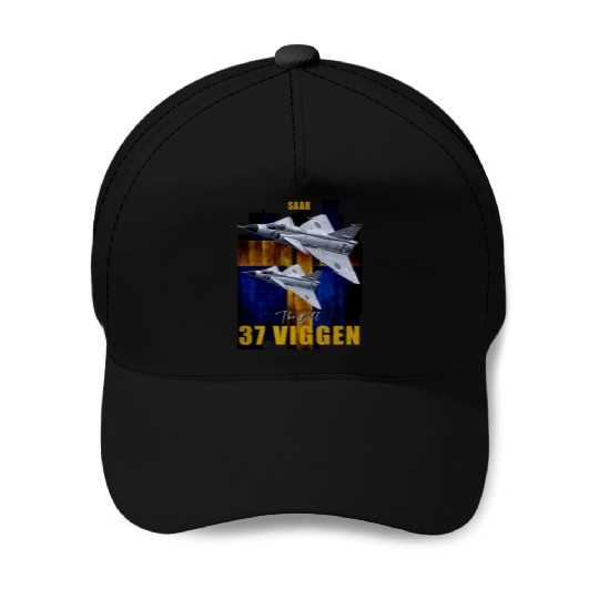 Saab 37 Viggen Swedish Multi Combat Aircraft Baseball Caps
