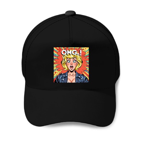 OMG Funny comics Baseball Caps