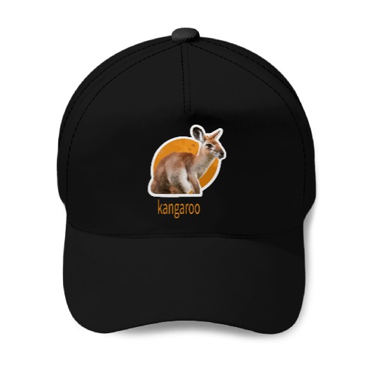 kangaroo animal design Baseball Caps