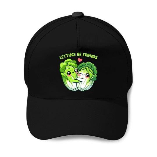 Lettuce Be Friends | Vegan Food Baseball Caps