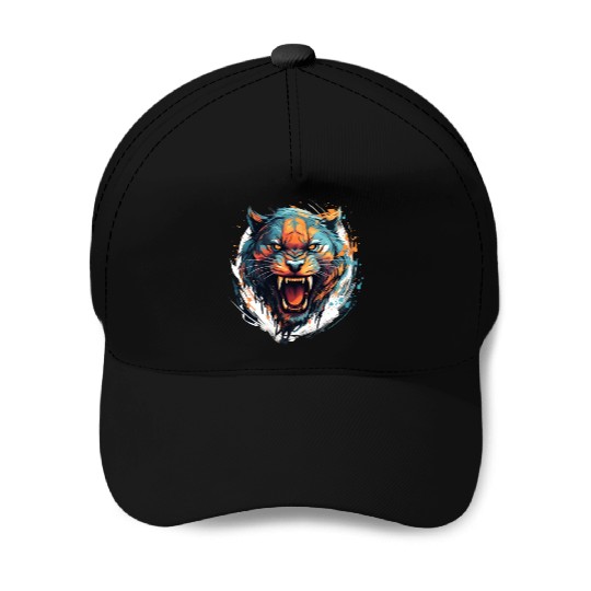 Angry Tiger Baseball Caps