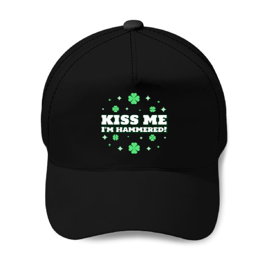Funny Quote for St Patrick s Day, Green Clovers Baseball Caps