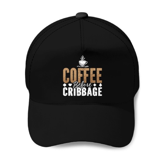 Cribbage Player Coffee Board Game Coffee Lover Baseball Caps