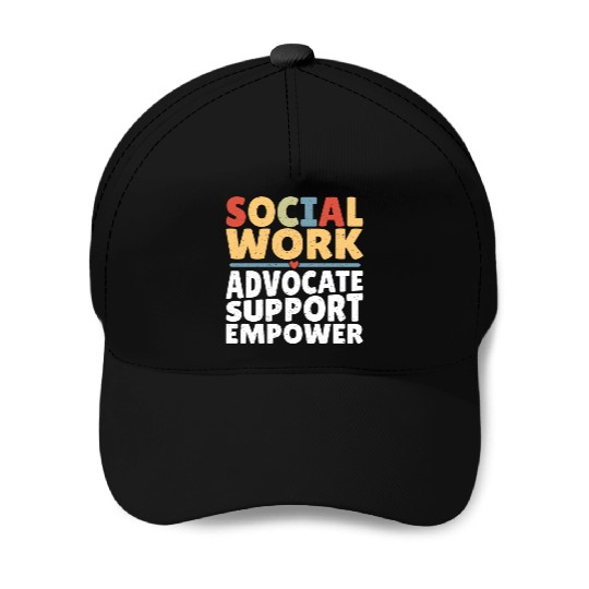 Political Science Social Works LCSW Social Worker Baseball Caps