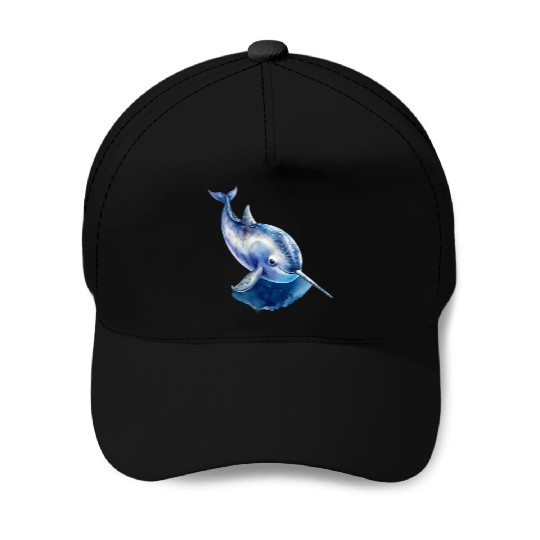Narwhal Whale Baseball Caps