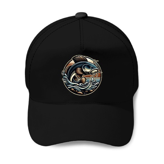 Flathead Catfish Fishing Baseball Caps
