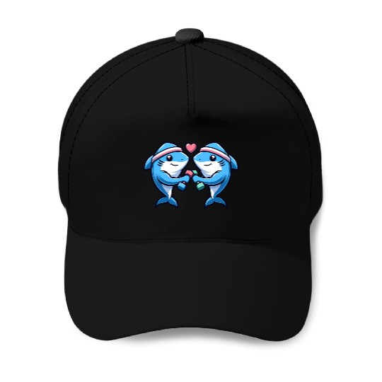 Shark Squad s Swim Gym Baseball Caps
