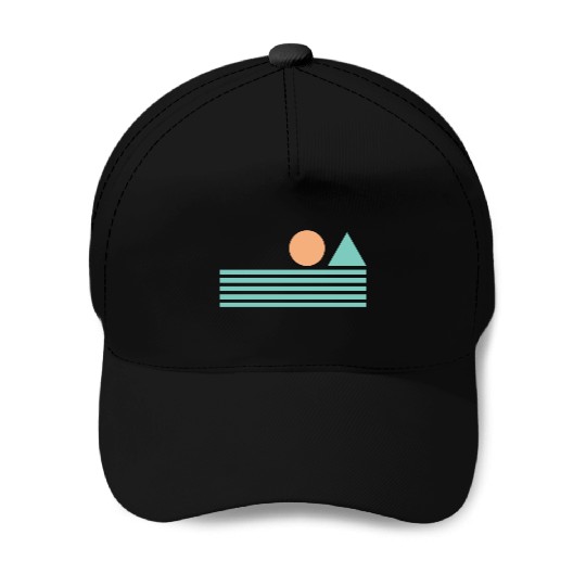 Retro Sunrise Baseball Caps