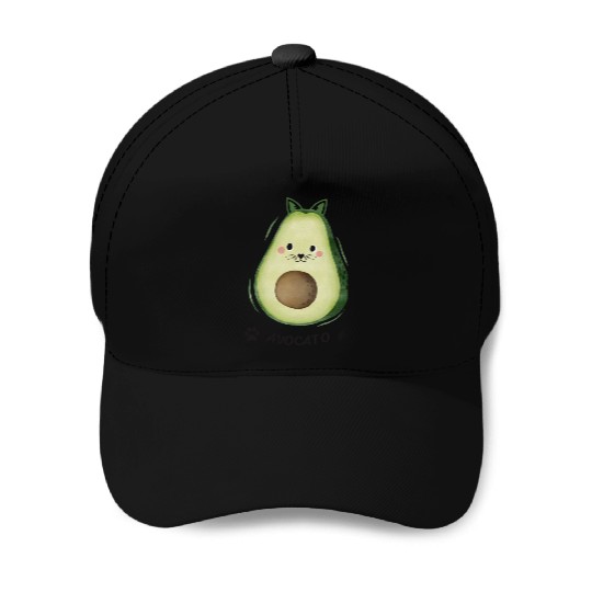 Avocado Cat Baseball Caps