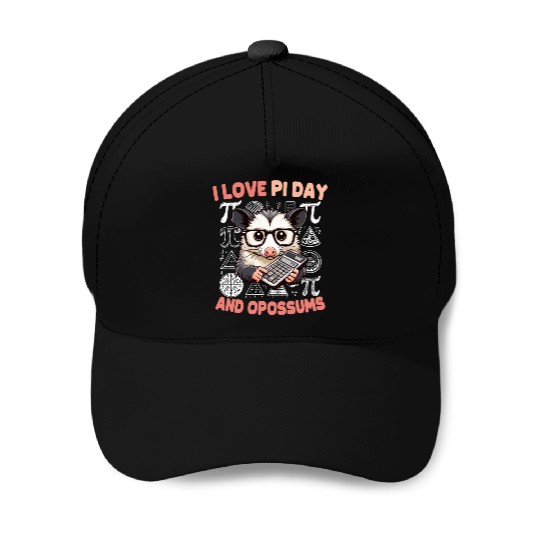 Pi Day Opossum Baseball Caps