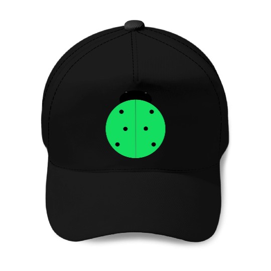 green ladybug Baseball Caps