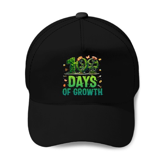 School Baseball Caps, 100 Days Of Growth Growing Plants
