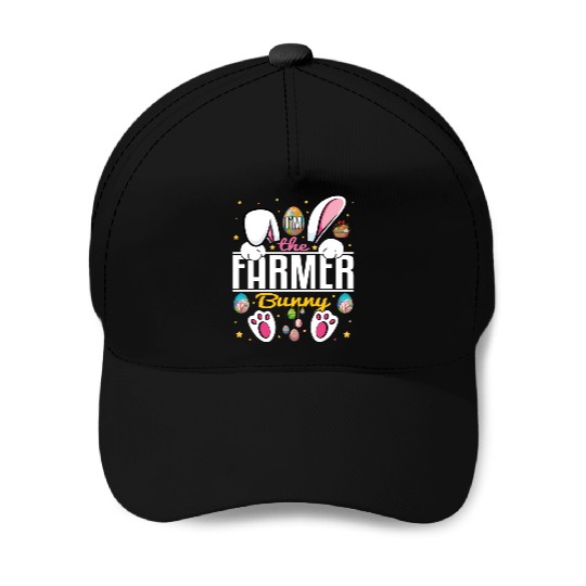 I'm The Farmer Bunny Baseball Caps Easter Matching Family