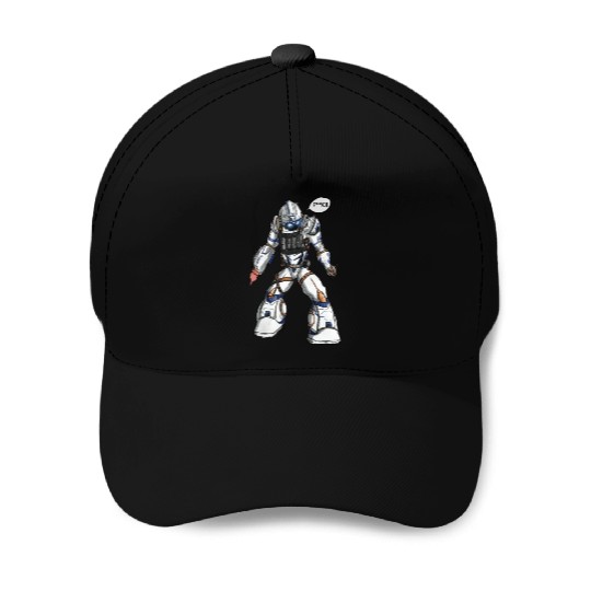 Unlucky robot Baseball Caps