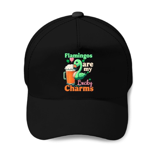 Irish Flamingo St Patricks Flamingos Lucky Charms Baseball Caps