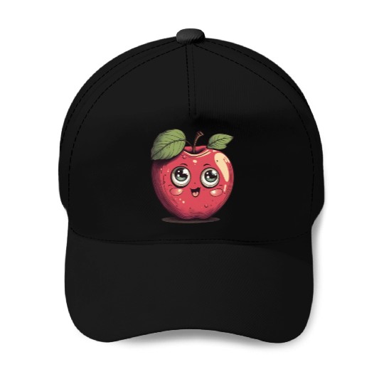 Sweet Kawaii Apple For Fruit Lovers Baseball Caps