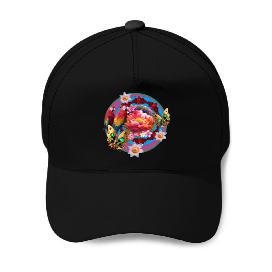 Hello spring design Baseball Caps