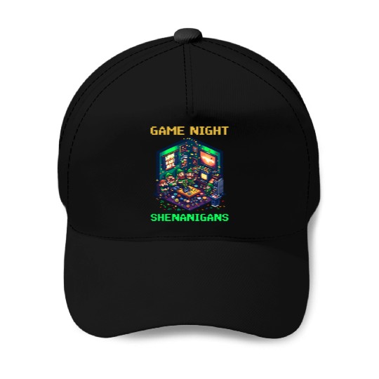 St. Patricks Day Gaming Game Night Shenanigans Baseball Caps