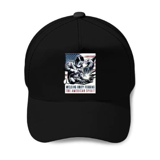 Welding Unity Forging The American Spirit USA Flag Baseball Caps