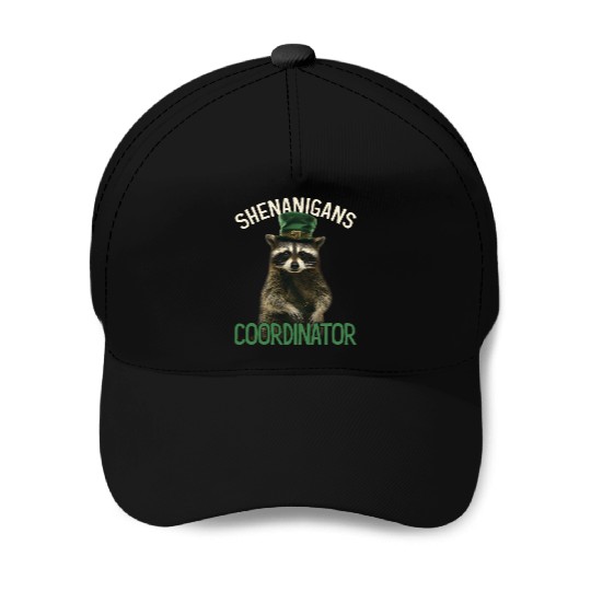 Shenanigans Coordinator Cute Raccoon Funny Baseball Caps