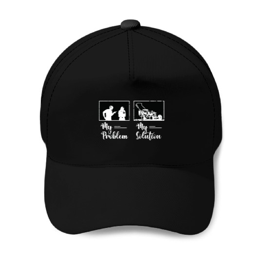 Mower My Problem My Solution Pictogram Mom Dad Baseball Caps