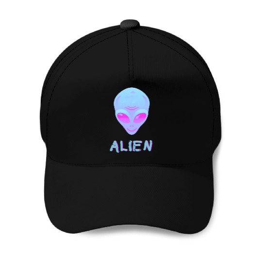 Neon Alien Baseball Caps
