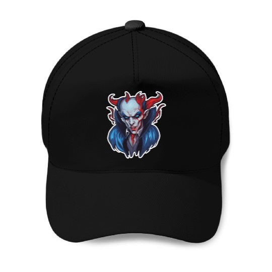 dark shadows: Horned Vampire Baseball Caps