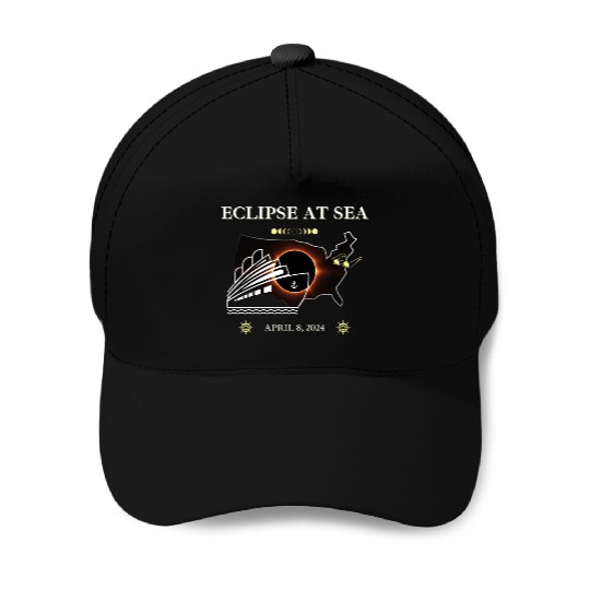 Eclipse At Sea Cruise Ship Adventure Baseball Caps