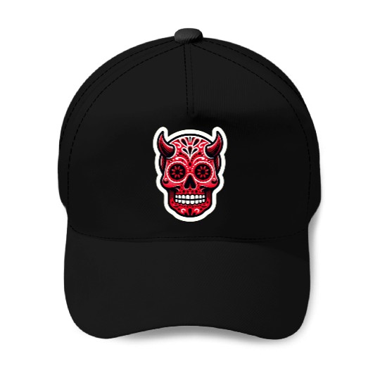 Adventurous Spirit: Daredevil Sugar Skull Baseball Caps