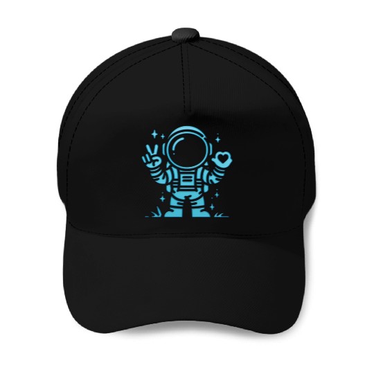 Blue Astronaut is sending love Baseball Caps