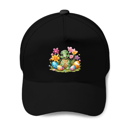 Easter Turtle Delight: Colorful & Cute Design Baseball Caps