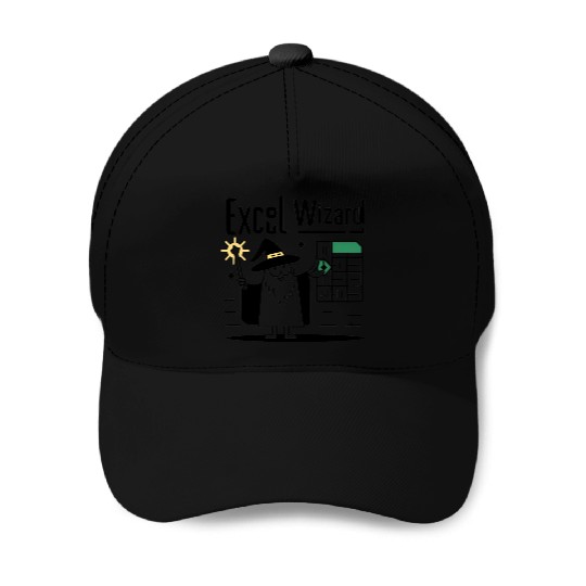 excel wizard funny accountant bookkeepers gift Baseball Caps