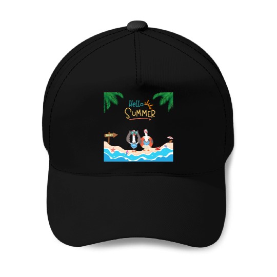 beach lobster Baseball Caps