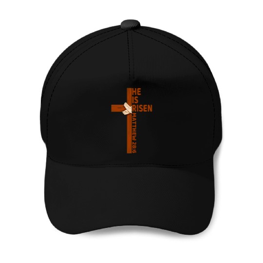 He Is Risen Matthew 28:6 Christian Easter Jesus Baseball Caps