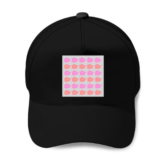 PINK RED FLORAL PATTERN Baseball Caps